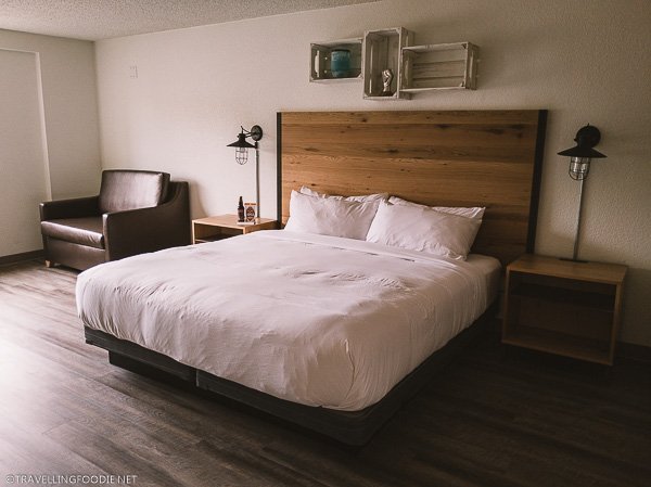 Queen Room Bedroom at SCP Hotel in Colorado Springs