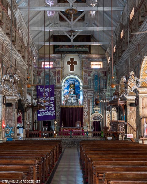Inside Santa Cruz Church Basilica in Kochi