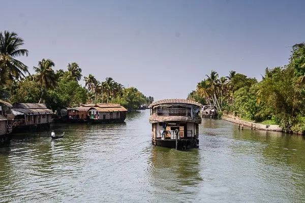 Group of Kettuvallams on the backwaters of Alappuzha