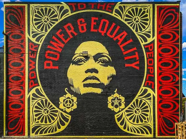 Obey Giant's Power & Equality mural in Denver