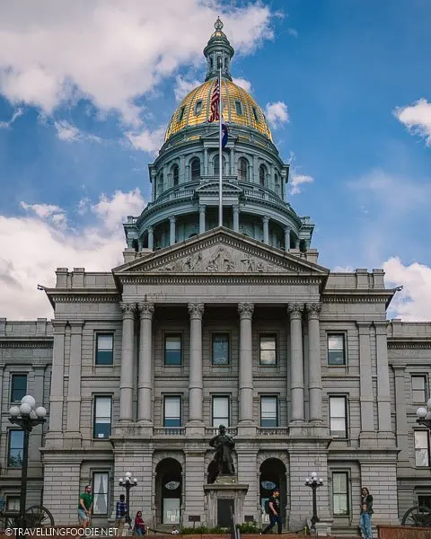 Up-close of Colorado State Capitol in Denver