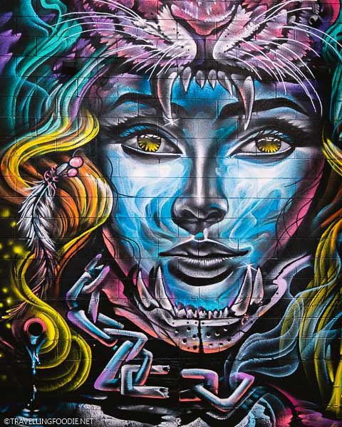 Close-up Mural by Chad Bolsinger at River North RiNo Art District in Denver