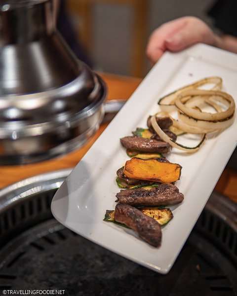 Grilled Beef Liver on Plate at Japan Fudo Street, one of the best Japanese Restaurants in Manila