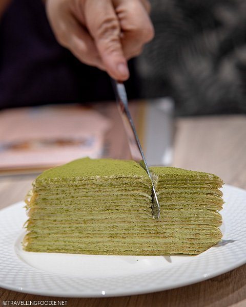 Matcha Crepe Cake at La Creperie at Ayala Malls Vertis North