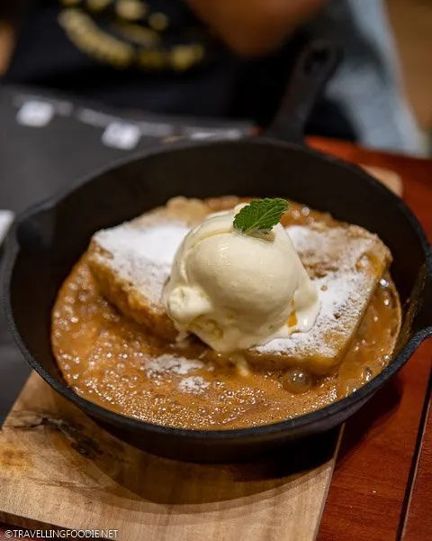 Pandesal Bread Pudding at one of the best places to eat Filipino food, Locavore Kitchen