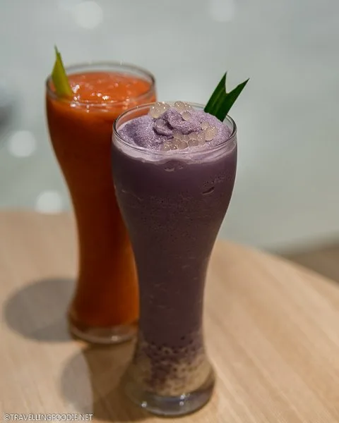 Ube Sago and Strawberry Camias Shakes at Manam Cafe in SM Megamall
