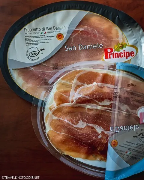 Two packs of Prosciutto di San Daniele