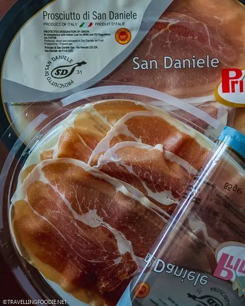 Opened and Unopened packs of Prosciutto di San Daniele