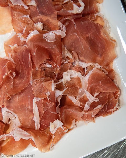 Slices of Parma Ham on a plate