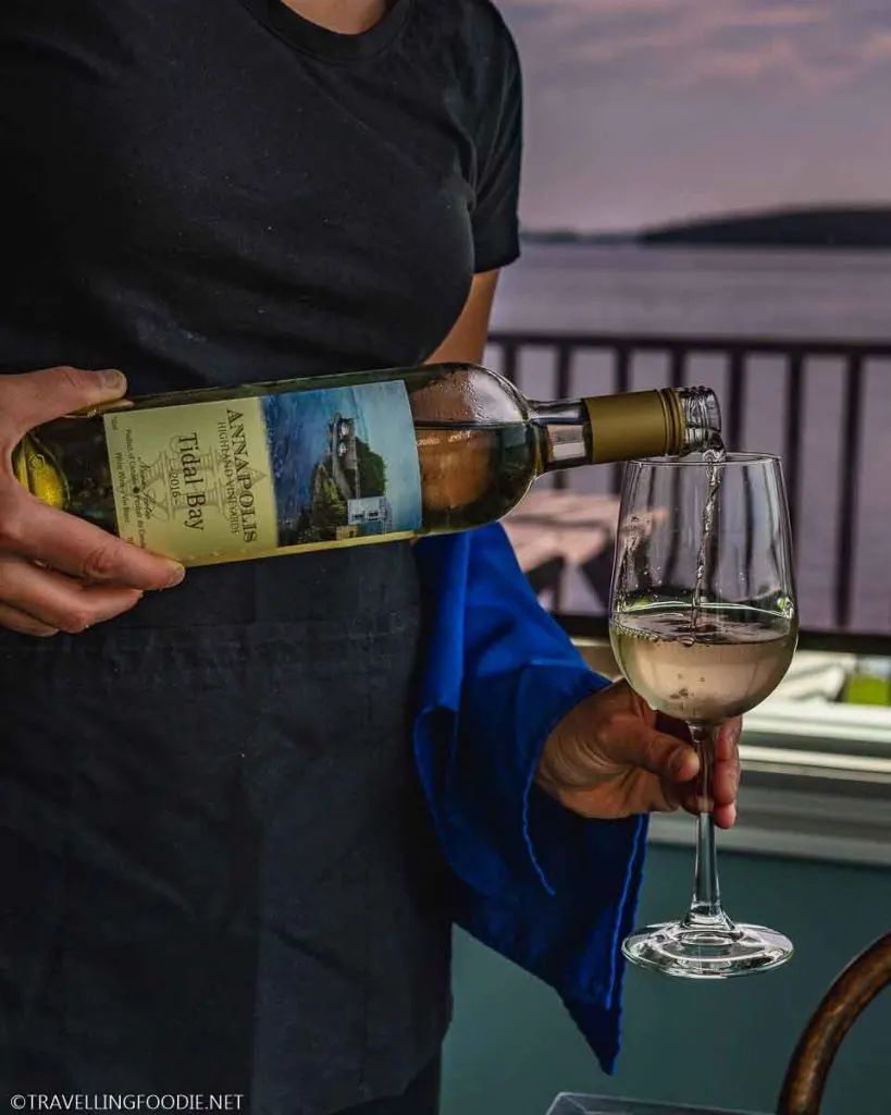 Tidal Bay Wine 2016 from Annapolis Highland Vineyards at Argyler Lodge in Argyle, Nova Scotia