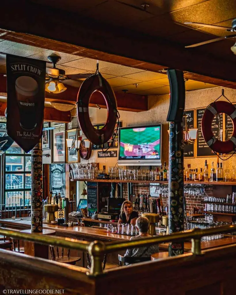 The bar at The Split Crow Pub in Halifax, Nova Scotia