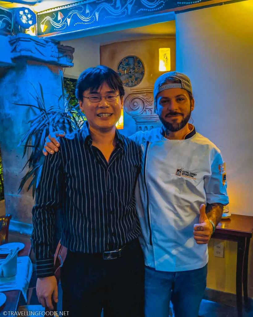 Chef Jorge Avendano with Travelling Foodie Raymond Cua at Trio Restaurant for Puerto Vallarta Festival Gourmet International