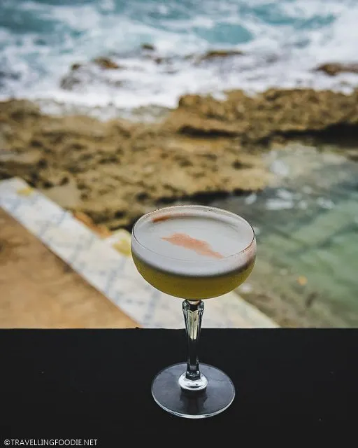 Pisco Sour Cocktail at AMA at Cane Bay in St. Croix, USVI