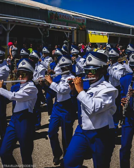 Marching Band at St. Croix Agriculture and Food Fair in US Virgin Islands