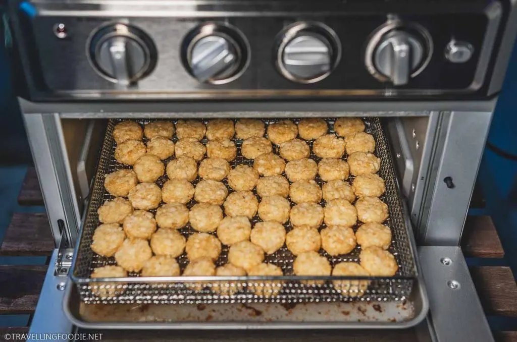 Potato Tots placed on Air Fryer