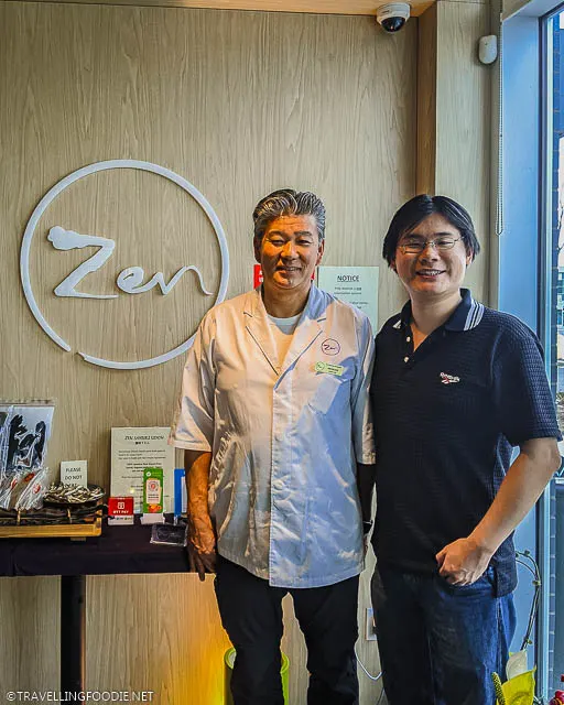 Chef Seiichi Kashiwabara and Travelling Foodie Raymond Cua at Zen Sanuki Udon in Toronto, Ontario