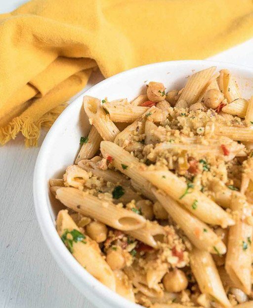 Chickpea and Olive Pasta