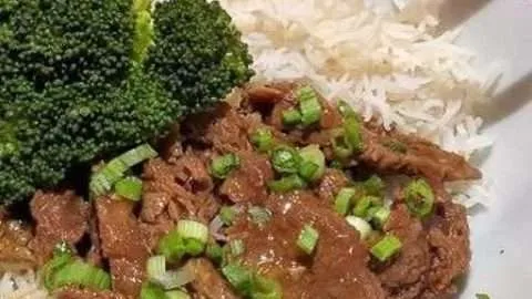 Pressure Cooker Mongolian Beef with Rice