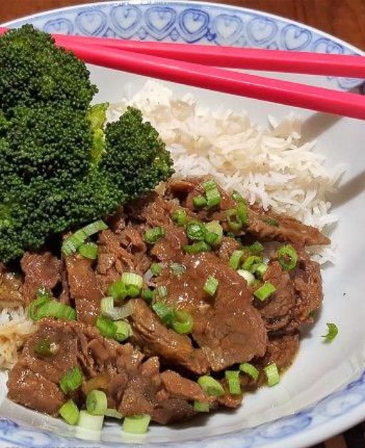 Pressure Cooker Mongolian Beef with Rice