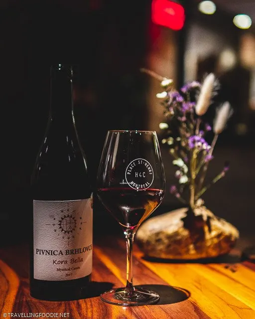 Kora Bella Red Wine at H4C par Dany Bolduc for Montreal en Lumiere 2020 Tasting Menu