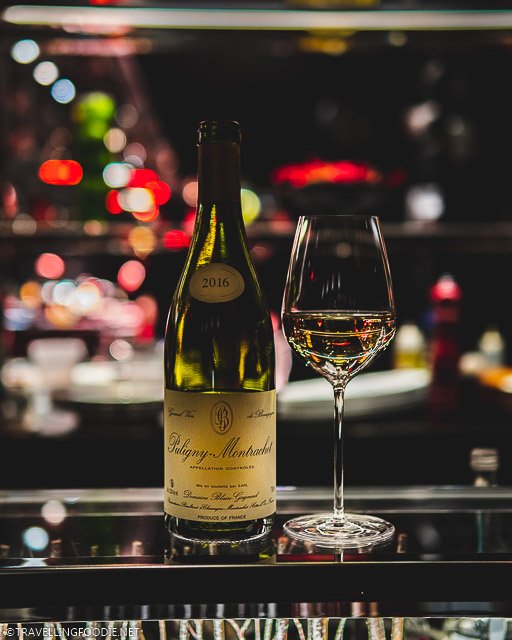 Domaine Blain-Gagnard Puligny Montrachet Wine at L'Atelier de Joel Robuchon for Montreal en Lumiere 2020 Tasting Menu