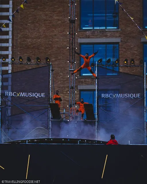 Voltigo Spreadeagle Jump during Montreal Festival of Lights 2020