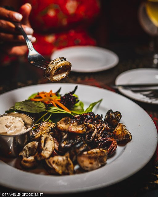 Chargrilled Squid at Savant in Christianstead, Saint Croix, US Virgin Islands