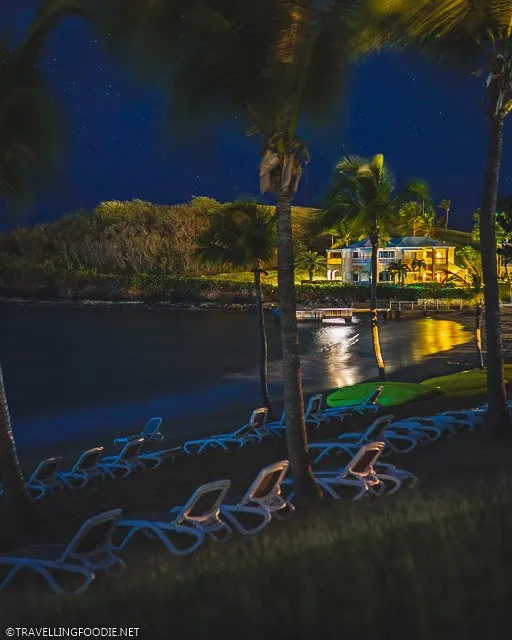 The Buccaneer Hotel at Night in St. Croix, United States Virgin Islands