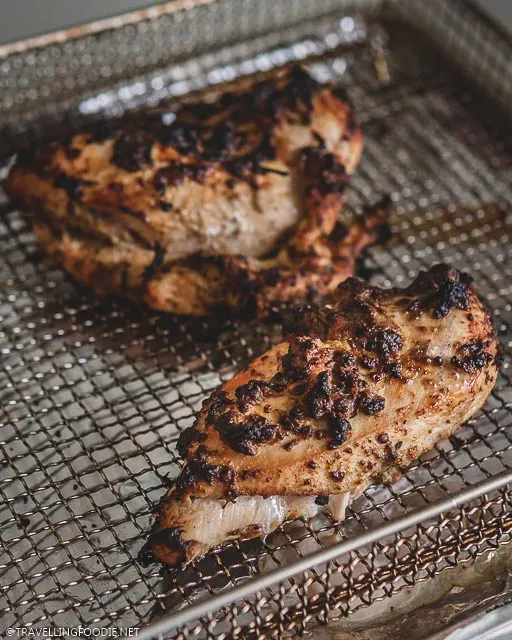 Air Fried Chicken Breast Marinated in Baba Ganoush