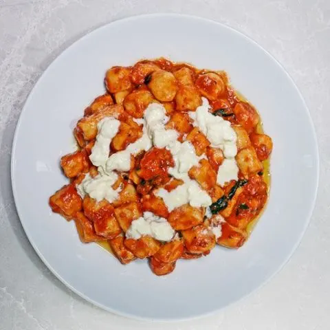 Chef Mark McEwan's signature feather-light Ricotta Gnocchi dish served at Fabbrica Don Mills Toronto