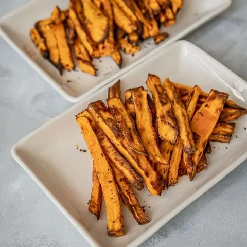 Air Fried Sweet Potato Fries using Instant Pot Duo Crisp + Air Fryer