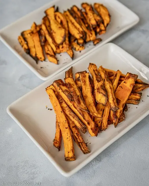 Air Fried Sweet Potato Fries using Instant Pot Duo Crisp + Air Fryer