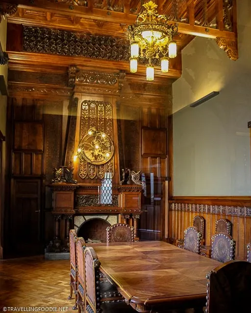 The Dining Room with original dining table at Palau Guell