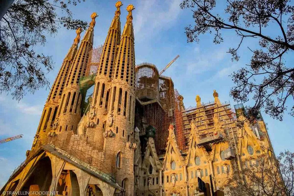 The Basílica de la Sagrada Família in Barcelona, Spain