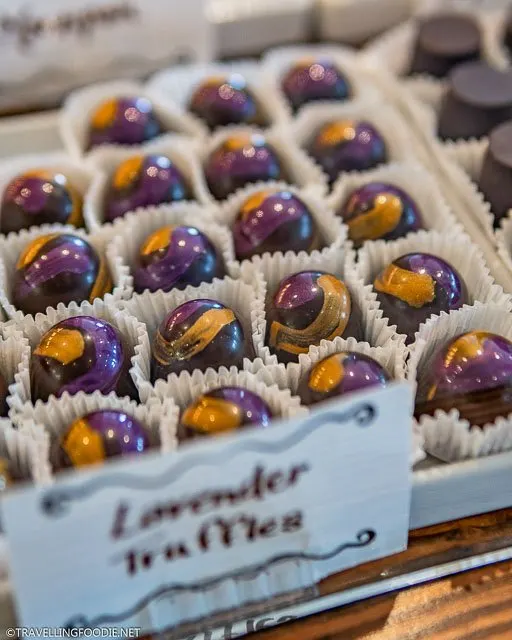 Lavender Truffles at Chocolate Barr's Candies in Stratford, Ontario