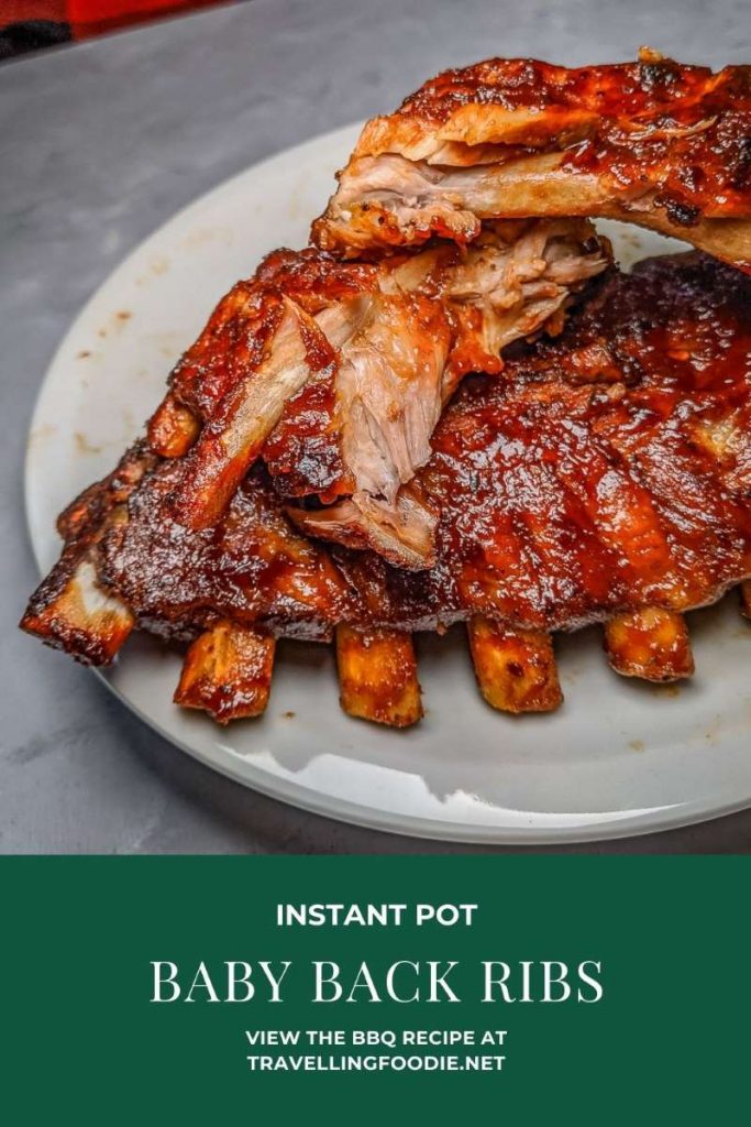 Instant Pot Baby Back Ribs. View the BBQ Recipe at TravellingFoodie.net