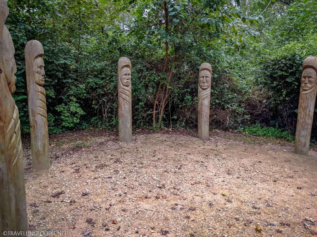 Totem Poles at the Powhatan Indian Village at the Jamestown Settlement, Virginia
