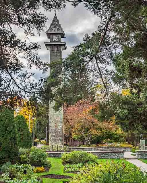Brick Tower at the Shakespearean Gardens in Stratford, Ontario