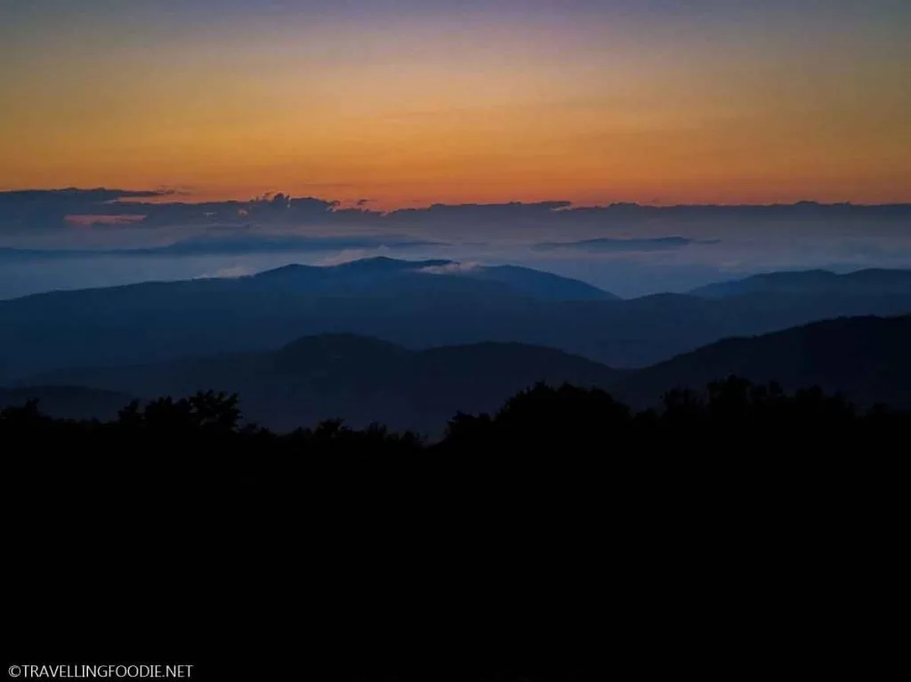 Golden Hour Silhouette at Shenandoah National Park, Virginia