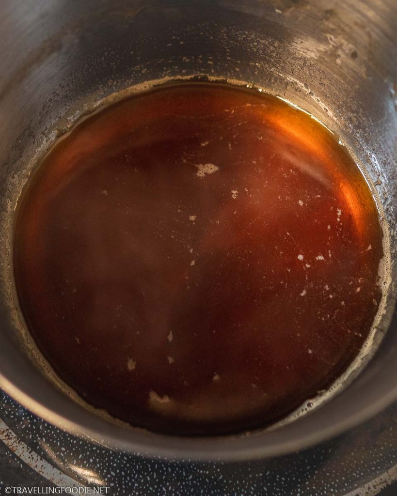 Brown Sugar with Water on pot