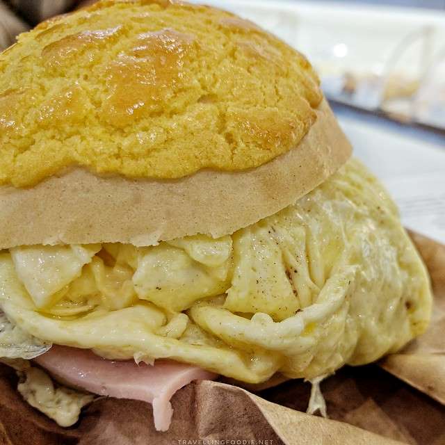 Ham and Egg Pineapple Bun at Cakeview Bakery and Café in Scarborough