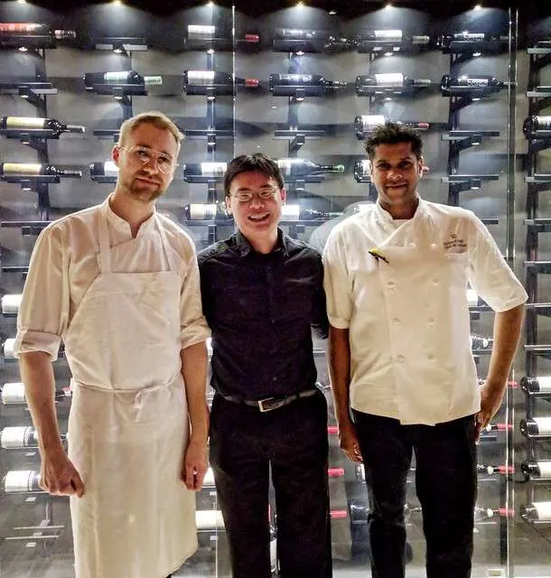 Chef Richard Singh and Chef Sean MacDonald with Travelling Foodie Raymond Cua at Bosk at the Shangri-la Toronto