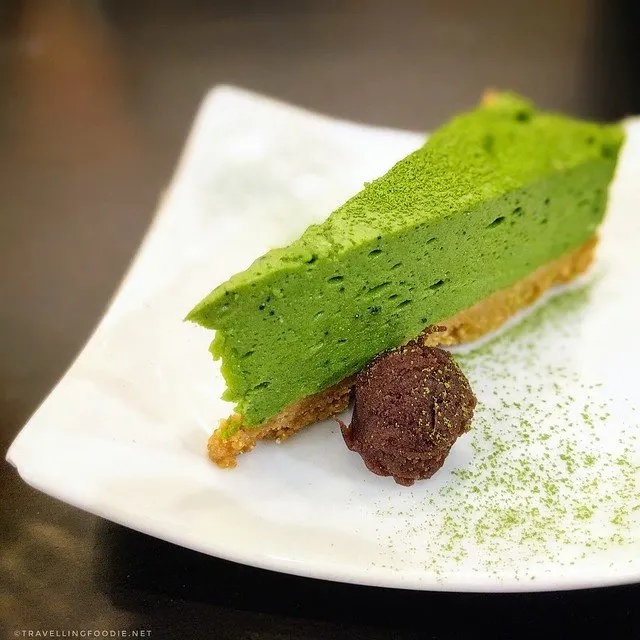 Uji Matcha Rare Cheesecake from Saryo Cafe in Toronto, Ontario