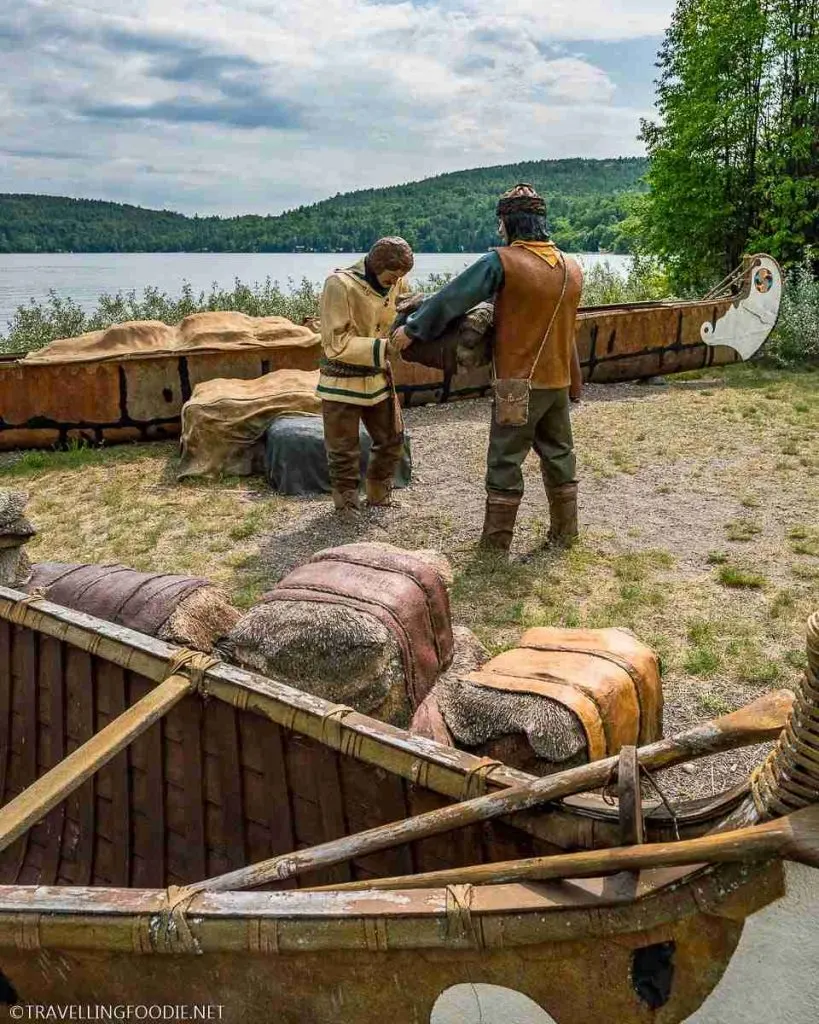 Fur Trade Scenography at Obadjiwan-Fort-Temiscamingue National Historic Site in Quebec
