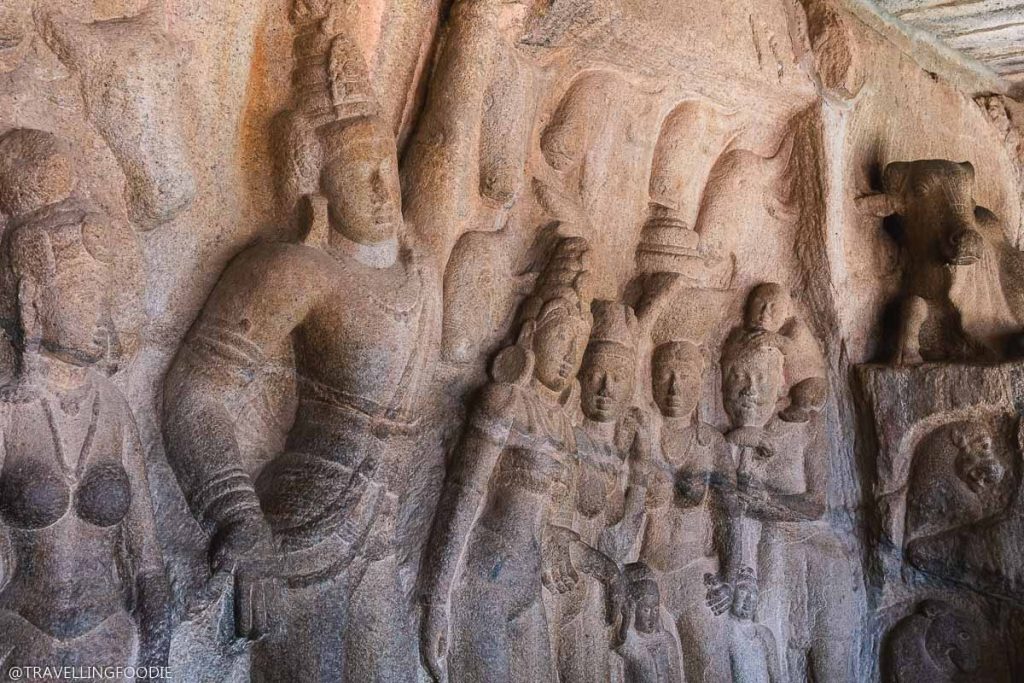 Krishna Mandapam at the Group of Monuments at Mahabalipuram in India
