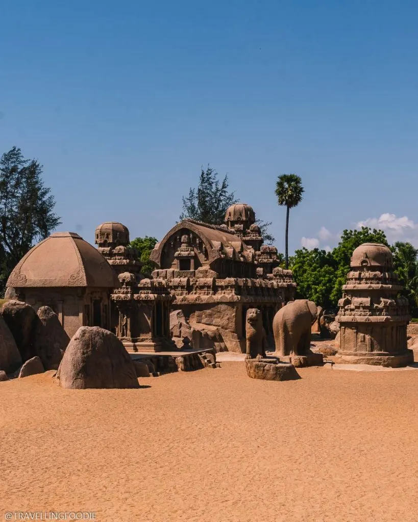 Pancha Rathas or 5 Chariots Dat the Group of Monuments at Mahabalipuram in India