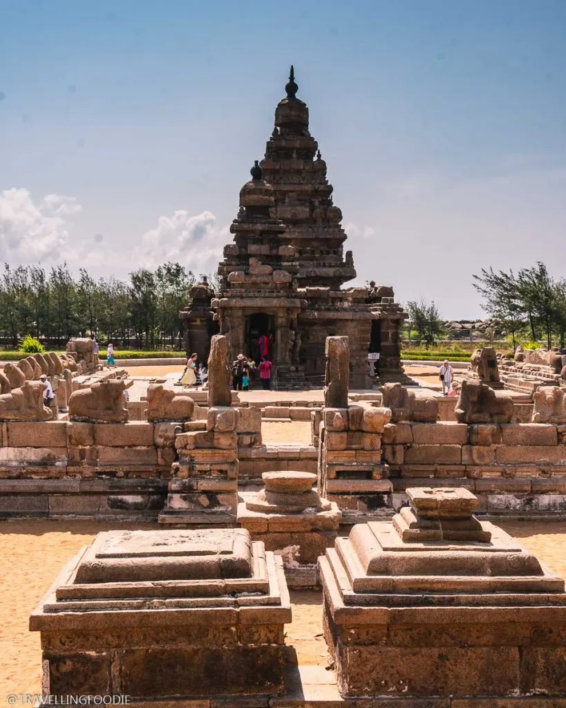Entrance to Shore Temple at Group of Monuments at Mahabalipuram