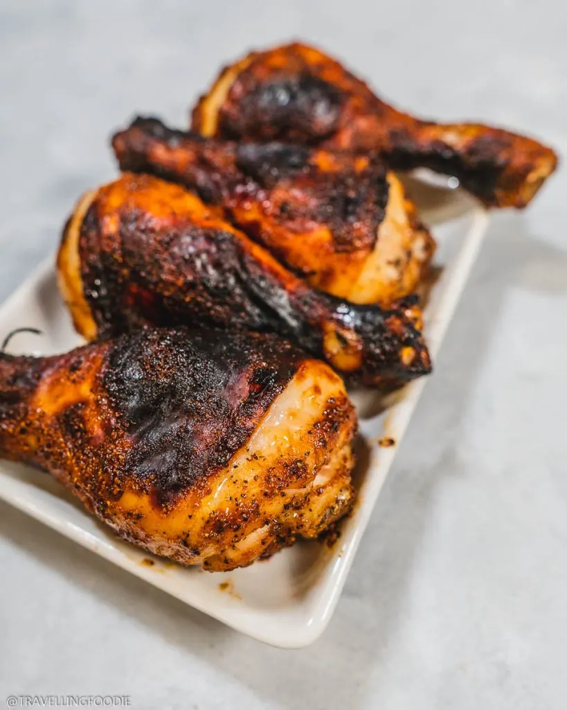 Air Fryer BBQ Chicken Legs on plate