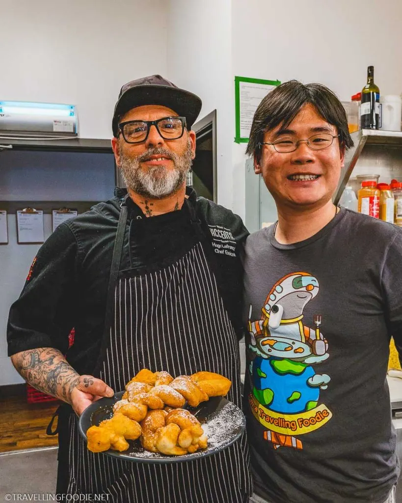 Executive Chef Hugo Lefrançois and Travelling Foodie Raymond Cua at Resto Bistro Accents in Iles de la Madeleine