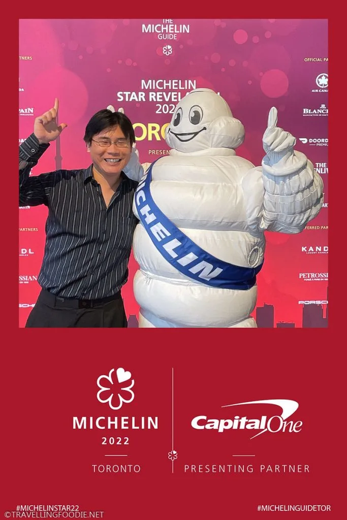 Travelling Foodie Raymond Cua with Michelin Man at Michelin Star Revelation 2022 Event in Toronto